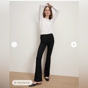 NWT Veronica Beard BLACK BEVERLY SKINNY FLARE JEAN Size 26